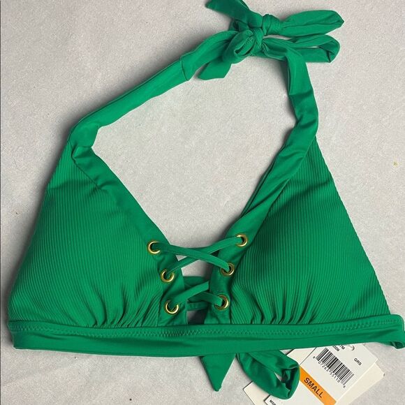 NWT Becca Swimsuit bikini top size Small green - Picture 1 of 6